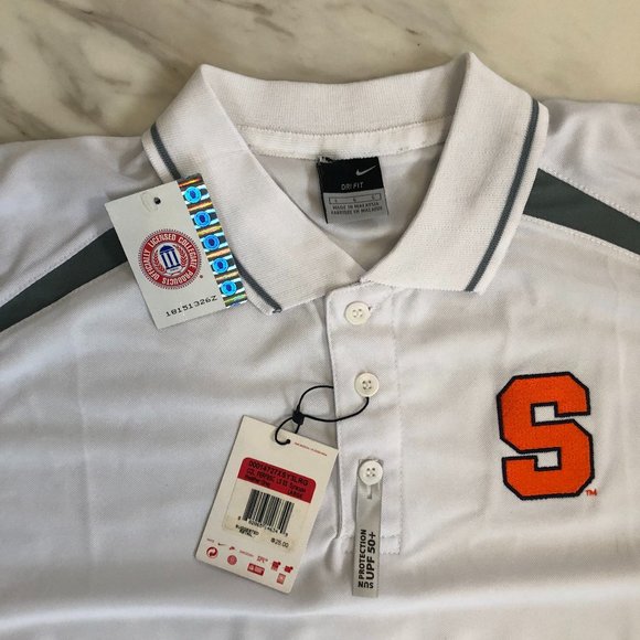 Nike Men's Syracuse Orange Dri-Fit Polo NCAA 2006 size LARGE NWT - Picture 2 of 5